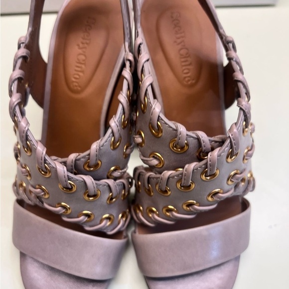 See By Chloe Gray Heels with Intricate Cut-Out Design - Picture 7 of 9